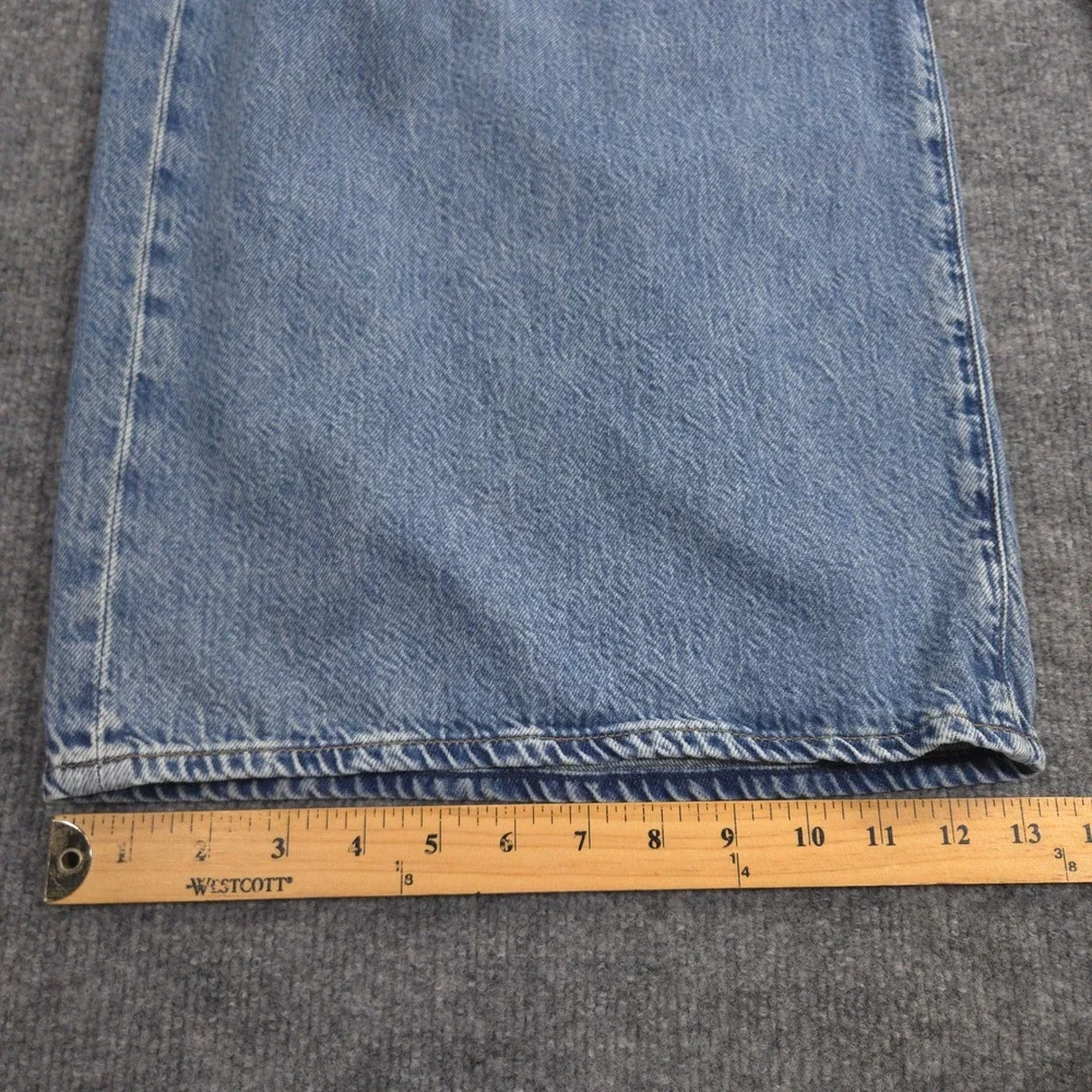 Madewell Jeans‎ Womens 24W Blue Superwide-Leg Whiskered Billings Wash Denim